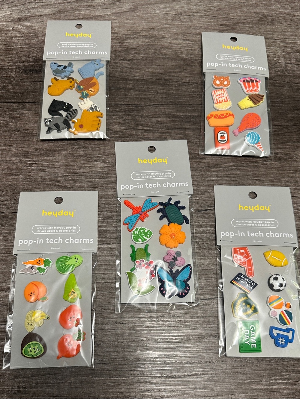 Heyday Pop-in Tech Charms
5 packs of 8 charms each #tech #charms
